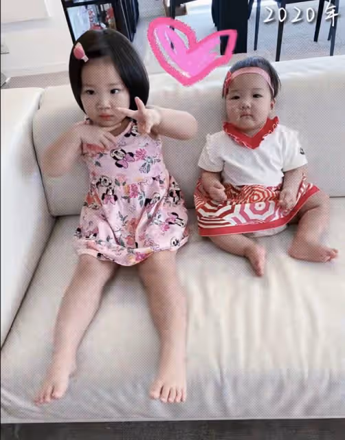 王祖藍夫婦為女兒舉辦生日派對，4歲姐姐和2歲妹妹繼承媽媽高顏值