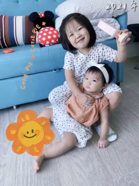 王祖藍夫婦為女兒舉辦生日派對，4歲姐姐和2歲妹妹繼承媽媽高顏值