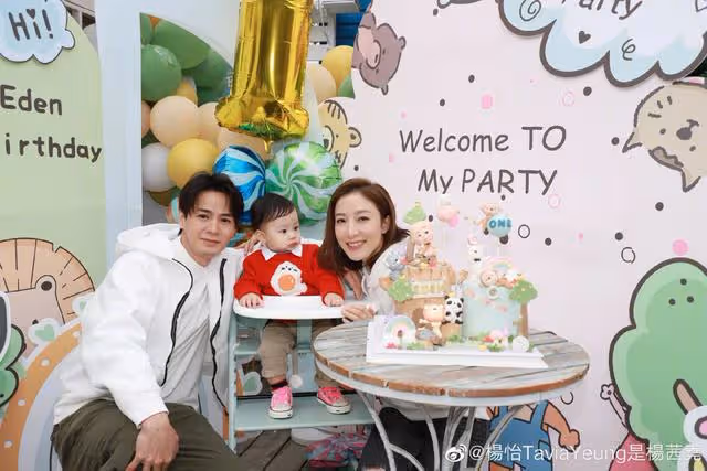 TVB視後為兒子慶祝1歲生日！小傢伙正面照罕見曝光，被指太像爸