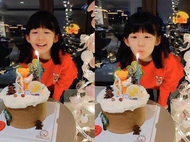 陸毅鮑蕾為11歲小女兒慶生，妹妹文靜甜美，長得越來越像姐姐貝兒