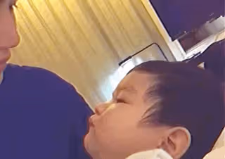陳妍希曬全家福為6歲兒子慶生，小星星2歲的高清正面照曝光像陳曉