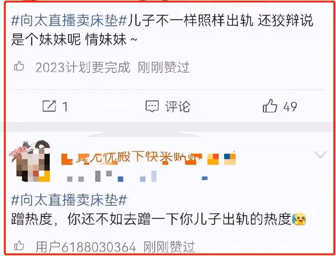 向太陳嵐直播翻車！玩梗汪小菲大S床墊事件，網友：先管好你兒子