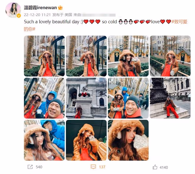 溫碧霞到美國探望養子,13歲兒子當地留學,一家到處遊玩享天倫樂