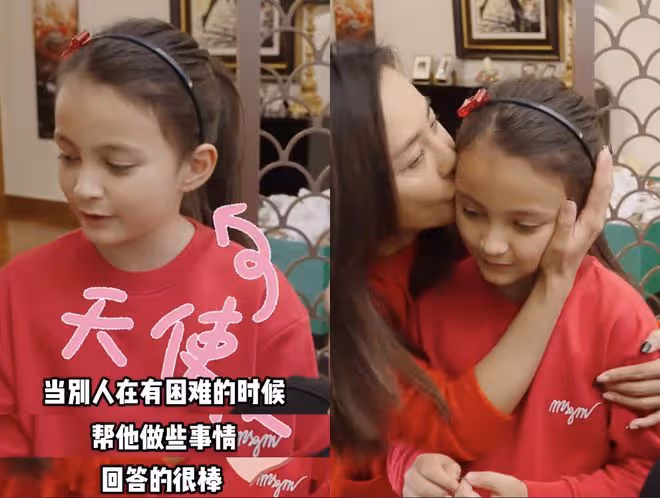 馬雅舒全家裝飾聖誕樹，爸爸教育孩子要善良，女兒身高超媽媽肩膀