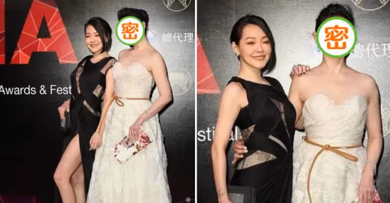 大小S同框比美差距大，姐抹胸蓬蓬裙顯甜美，妹薄紗開叉裙超嫵媚，網友：大S太有氣質
