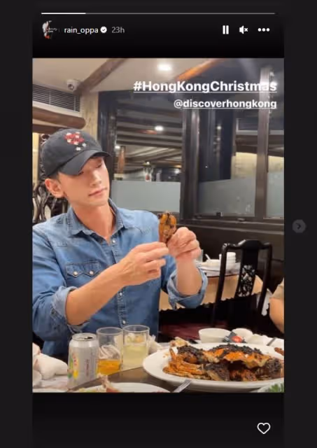 時隔4年訪香港　Rain吃遍當地美食慶佳節