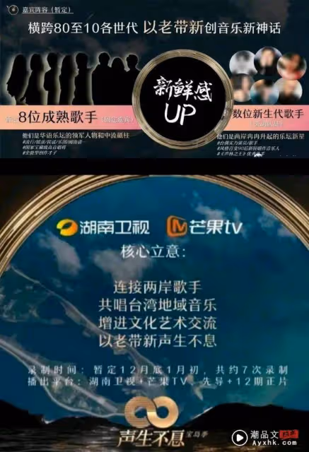 《聲生不息.寶島季》嘉賓剪影曝光！網猜：有王心凌、華晨宇、許光漢