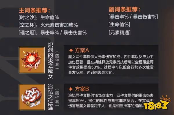 原神胡桃用什麼聖遺物好 胡桃聖遺物套裝推薦