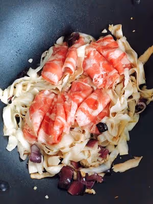 杏鮑菇炒肥牛肉片