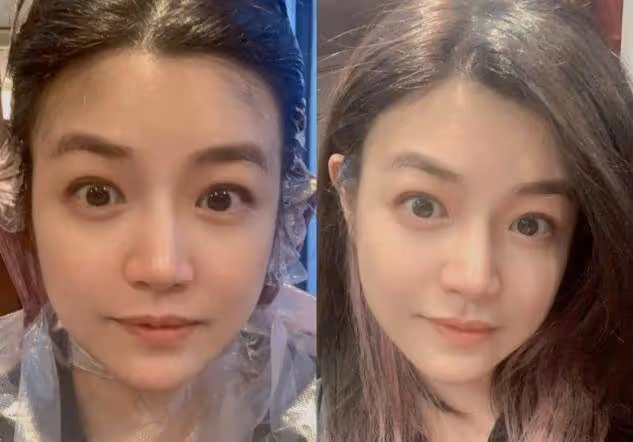 38歲陳妍希頭髮挑染太顯美，眼睛大得像銅鈴，被贊和陳曉有夫妻相