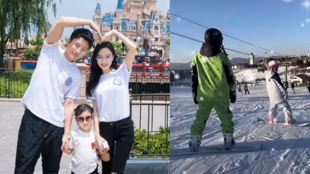 傳賈乃亮復合李小璐　一家三口開心滑雪
