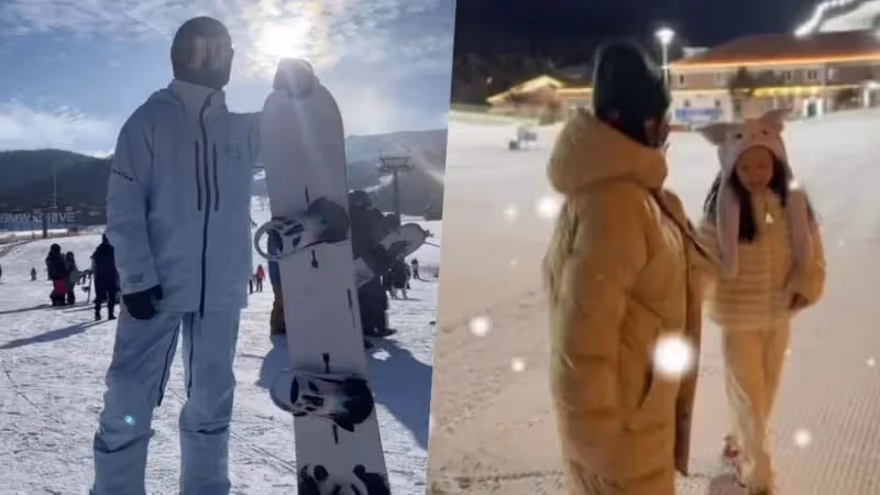 傳賈乃亮復合李小璐　一家三口開心滑雪