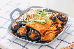 香菇燜豆腐（比肉還好吃）
