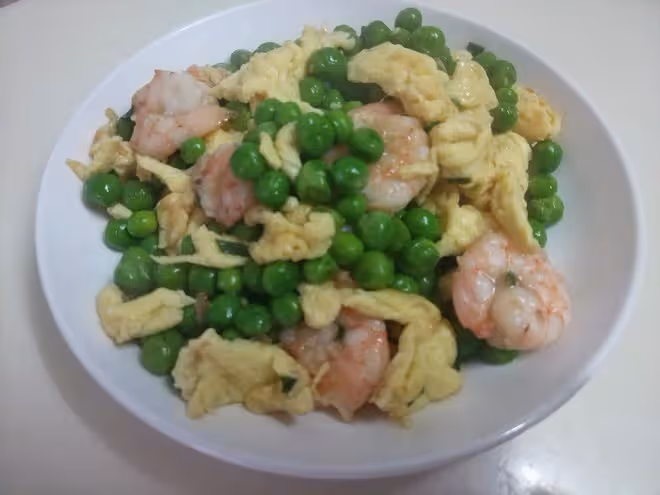 豌豆蝦仁炒雞蛋