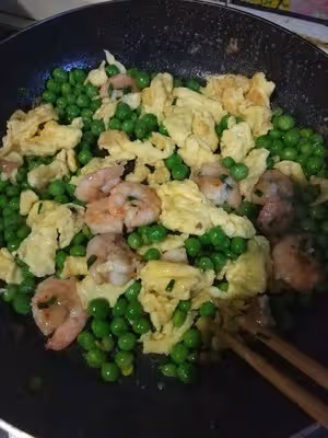 豌豆蝦仁炒雞蛋