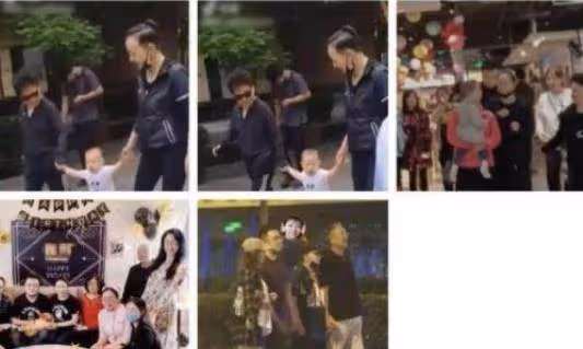 宋丹丹帶小孫子遛彎，小巴圖正面照曝光，被指比親爹巴圖要好看
