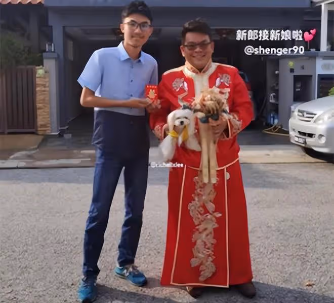 恭喜!32歲童星穿中式婚服出嫁,戴金色發冠顯貴氣,稱嫁給了愛情