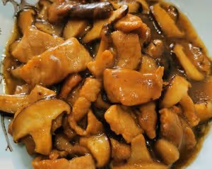 超簡單的香菇滑肉片