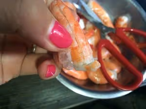 蒜苗炒紅蝦