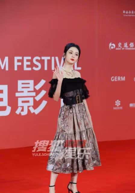 洪欣張丹峰挽手現身紅毯，女方發福法令紋明顯，被嘲貌合神離