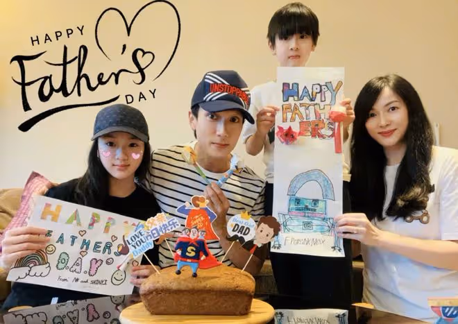 吳尊帶兒女拍雜誌封面，12歲NeiNei身高直追爸爸，父女同框像兄妹