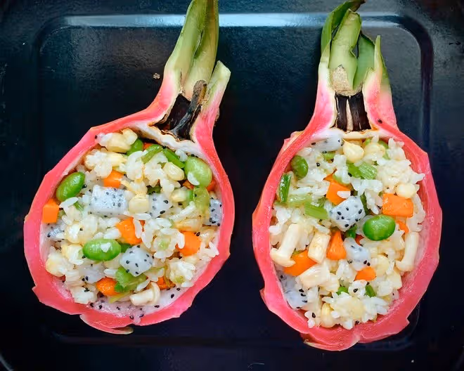 🔥火龍果炒飯｜家常版寶寶👶也能吃