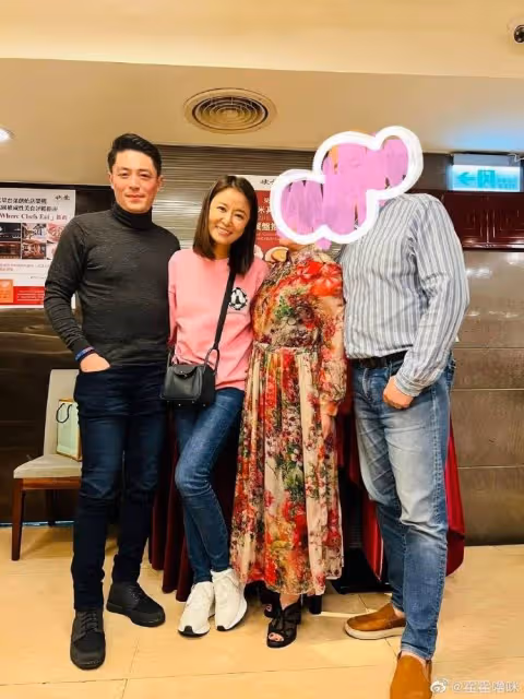 林心如夫婦新年吃料理,43歲霍建華發福嚴重,比大3歲妻子顯老態