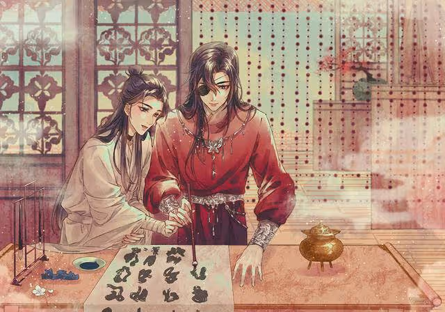 天官賜福：謝憐化身書法老師，花城演示「鬼畫符」，表示好看