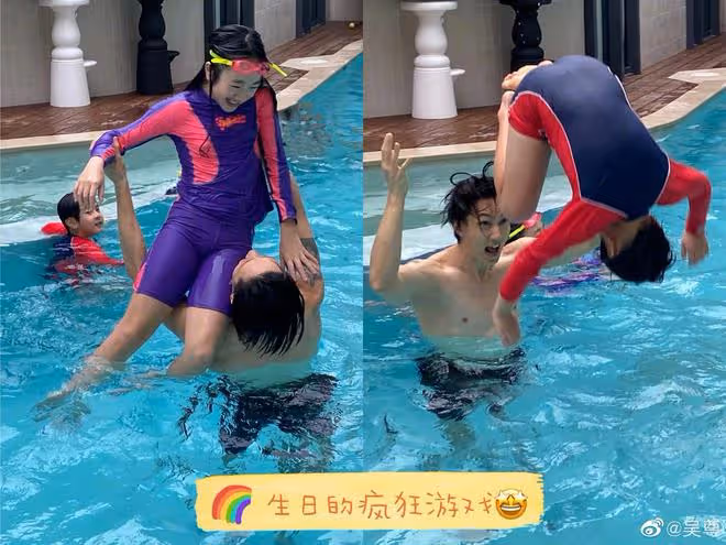 吳尊回汶萊曬豪宅，配有超大泳池和滑滑梯，開跑車帶老婆故地重遊