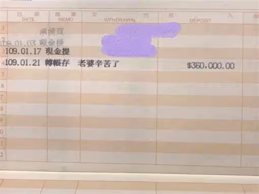 全職媽媽「存摺多出36萬」滿頭問號,一看「愛的備註」全網噴淚,網友揪一點質疑:這也太假了!