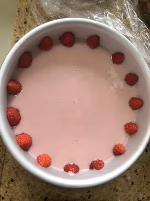 8寸低脂草莓酸奶慕斯蛋糕（無需烤箱）