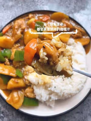 咖喱土豆雞肉蓋澆飯