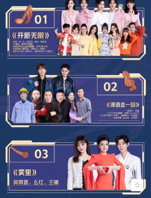 央視網絡春晚今晚播出,節目單首次公開,王心凌首次登上春晚舞台