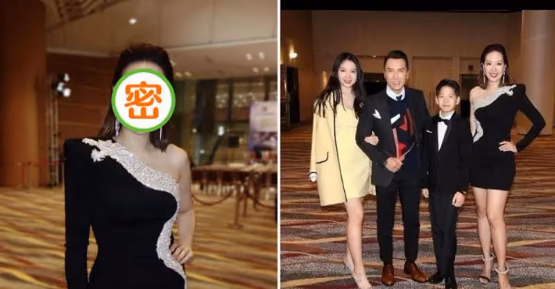 甄子丹一家四口罕露面，老婆穿露肩裙像貴婦，女兒身材不輸超模媽