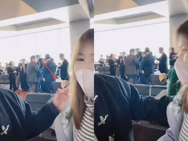 曾志偉在日本與空姐熱聊！主動摟女粉肩膀引爭議，三月前熱吻美女