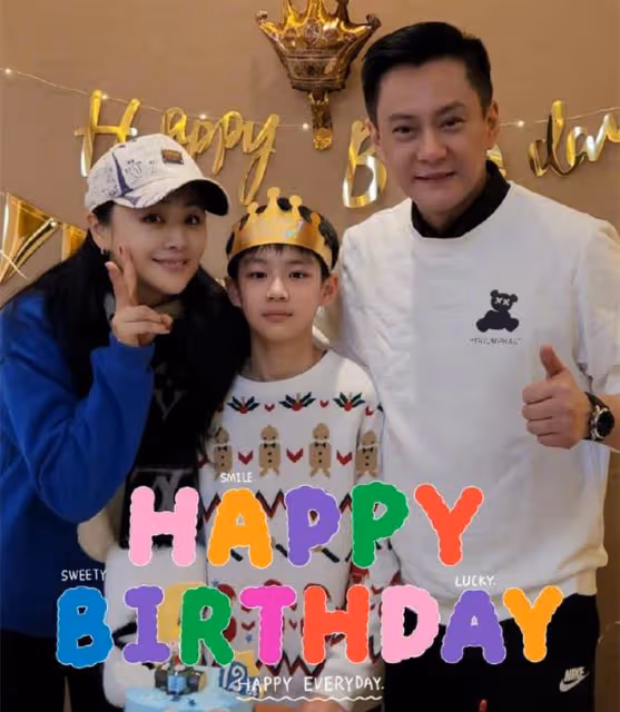 曹穎夫婦為愛子慶生!12歲兒子五官精緻賽明星,穿69元衫難掩帥氣