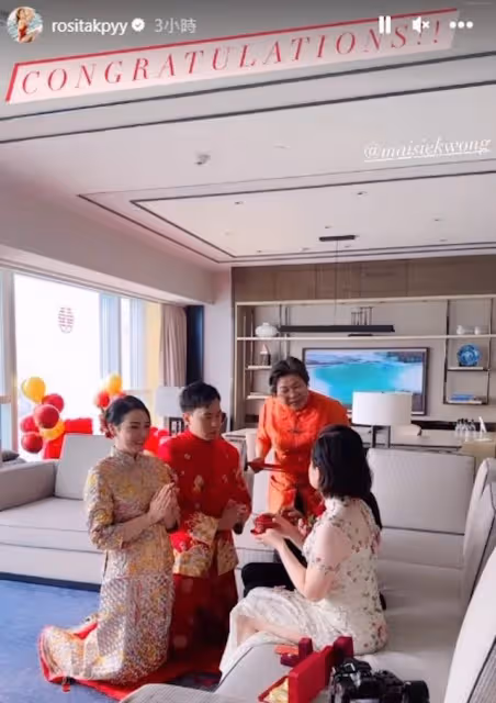 恭喜！26歲TVB前港姐鄺美璇出嫁排場十足，被稱為「翻版廖碧兒」
