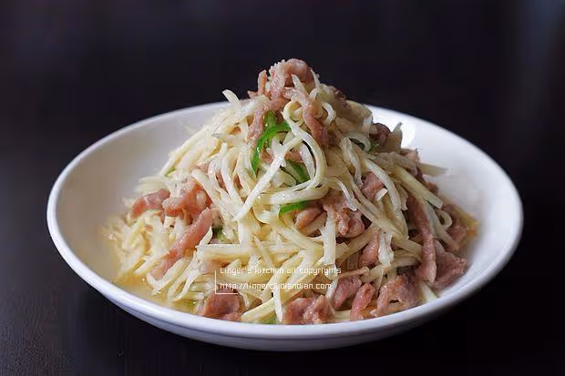 茭白炒肉絲