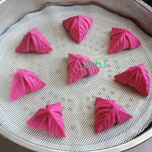 火龍果三角梅包（下） *花兒饅頭194