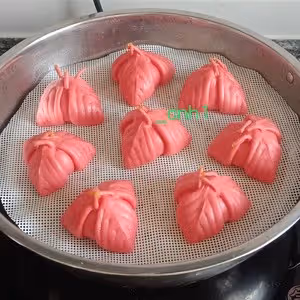 火龍果三角梅包（下） *花兒饅頭194