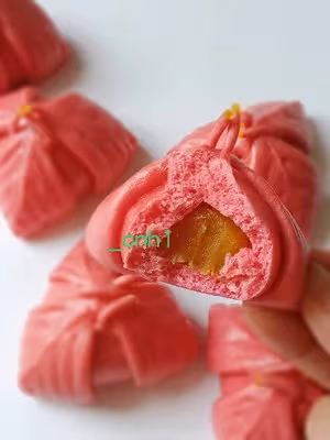 火龍果三角梅包（下） *花兒饅頭194