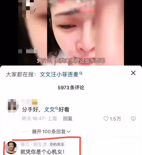 張穎穎發文怒懟張蘭，自曝和汪小菲已分手，秒刪動態後被罵心機