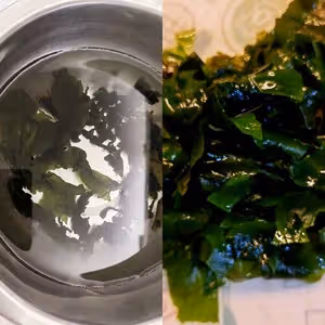 裙帶菜墨魚丸（蝦丸）豆腐湯