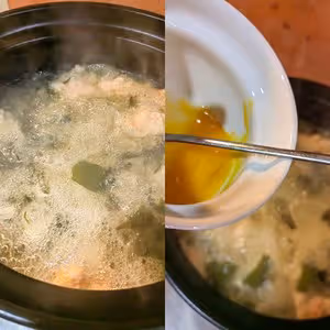 裙帶菜墨魚丸（蝦丸）豆腐湯