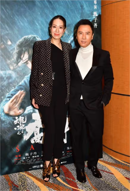 甄子丹版《天龍八部》首映!港圈大佬雲集,汪圓圓百億公婆罕露面