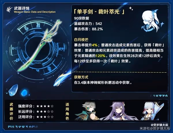 《原神》裁葉萃光強度分析