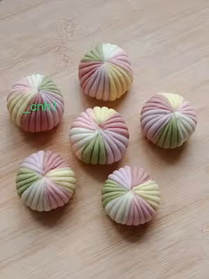 🌈彩虹包（空系A) *花兒饅頭216