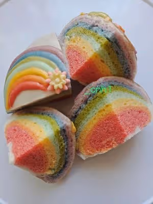🌈彩虹包（空系A) *花兒饅頭216