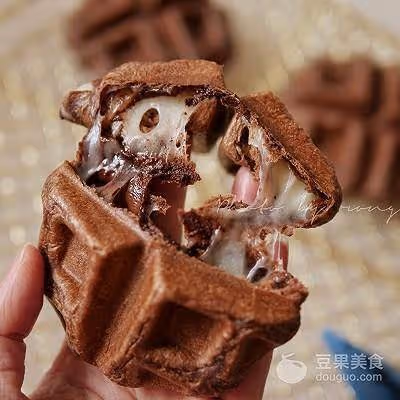 麻薯爆漿巧克力華夫餅