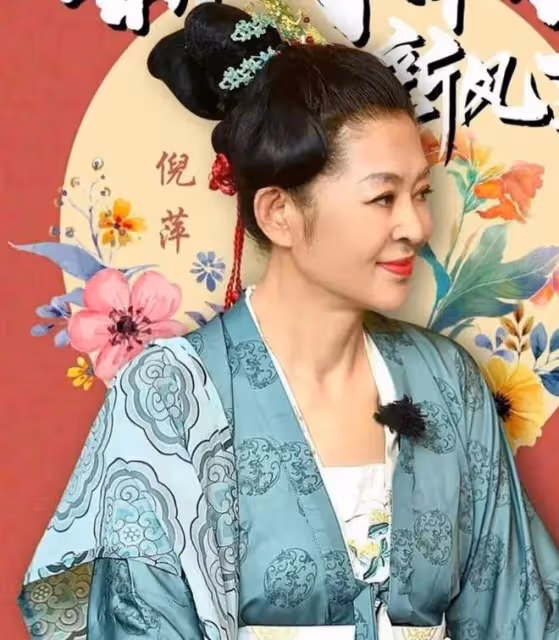63歲倪萍參加節目，穿漢服看上去古典優雅，不刻意盡顯東方之美